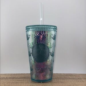 BNWT Starbucks Grande Iridescent Mermaid Textured Tumbler with Straw